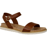 Sun Stone Mattie Flat Sandals Cognac  10008608100 Women's