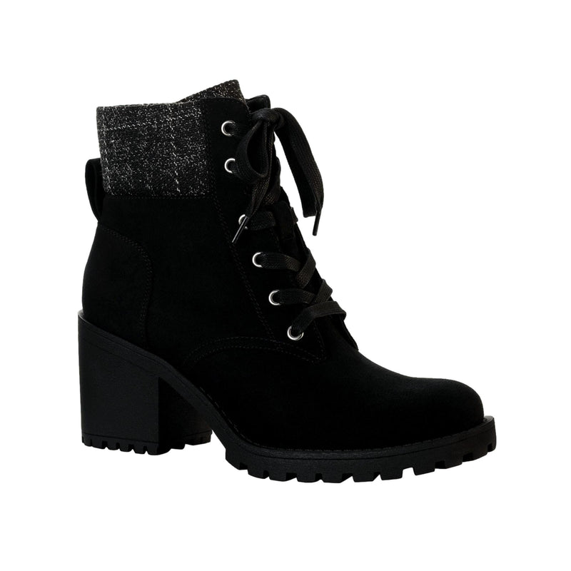 Sun Stone Romina Lace-up Hiker Booties Black  10011618700 Women's