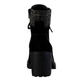 Sun Stone Romina Lace-up Hiker Booties Black  10011618700 Women's