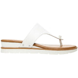 Style & Co. Emmaa Thong Flat Sandals White Smooth  10012584800 Women's