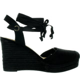 I.N.C. Internation Concepts Maisie Lace-Up Espadrille Black  10014781900 Women's