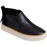 Toms Paxton Black Croc Emboss Leather/Faux Fur  10014895 Women's