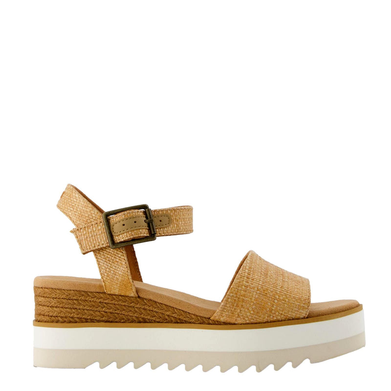 Toms Diana Sandal Brown Sugar Raffia  10021966 Women's