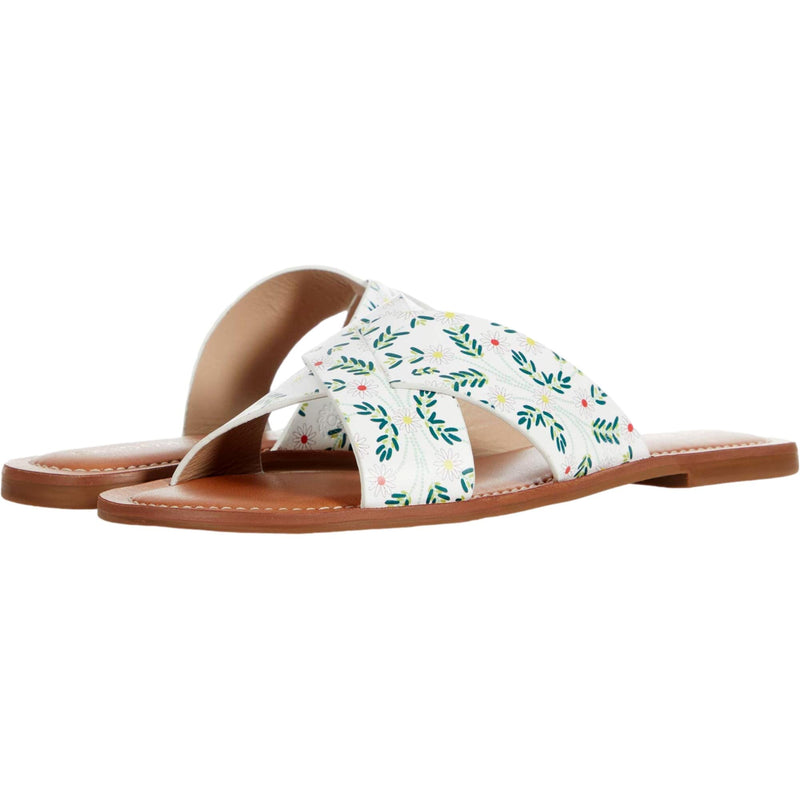 Jack Rogers Slotted Daisy Print Sloane X-Band White Daisy  111211SA03-112 Women's