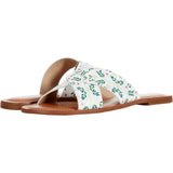 Jack Rogers Slotted Daisy Print Sloane X-Band White Daisy  111211SA03-112 Women's