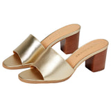 Jack Rogers Sabrina Mid HeeI Platinum  111221HL03-042 Women's