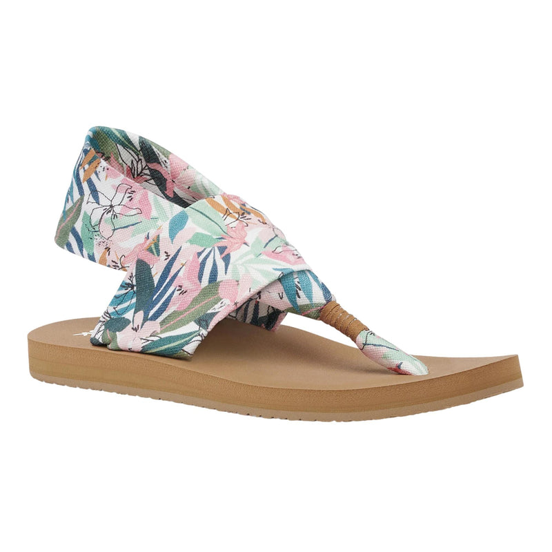 Sanuk Sling Soft Top Tropical Pink / Green  1128419-PKGR Women's