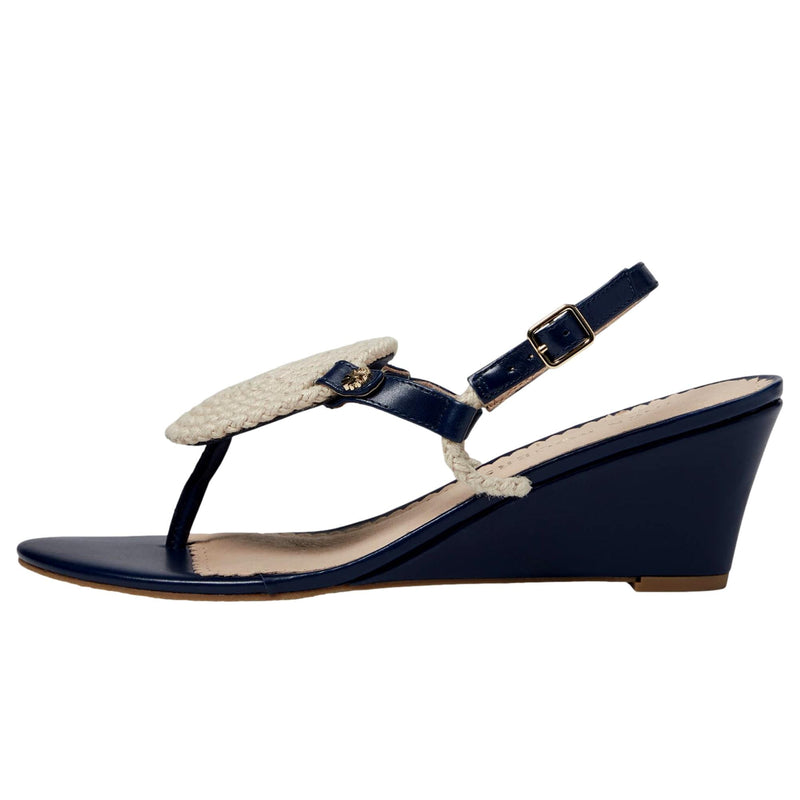 Jack Rogers Reef Wedge Midnight / Ivory  113231WG01-4MIJ Women's