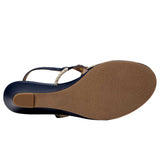 Jack Rogers Reef Wedge Midnight / Ivory  113231WG01-4MIJ Women's