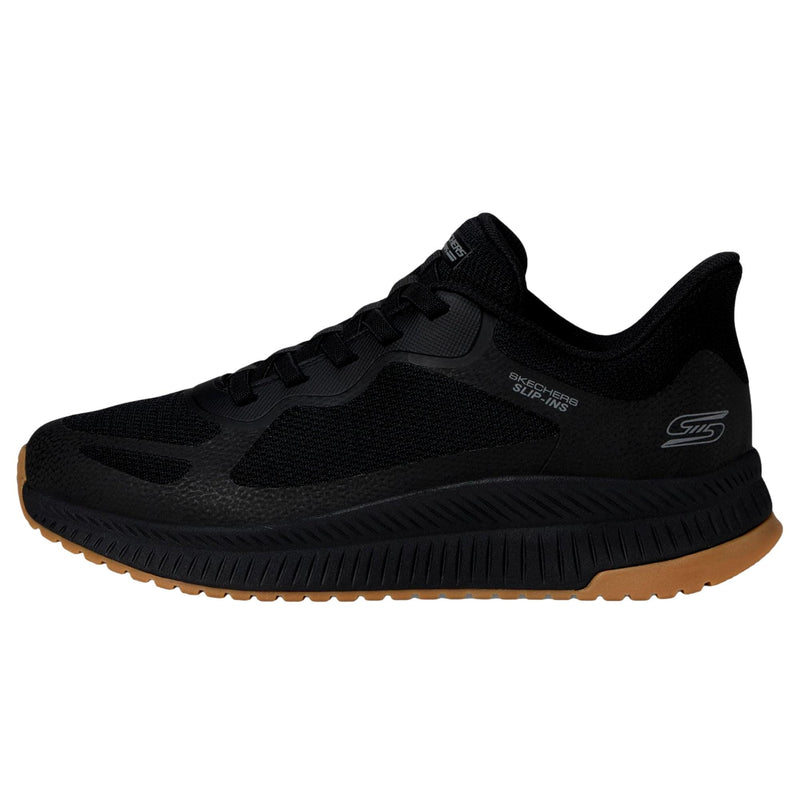BOBS by Skechers Bob Squad Chaos 4- Hands Free Slip-lns Black/Black  118423W-BBK Men's