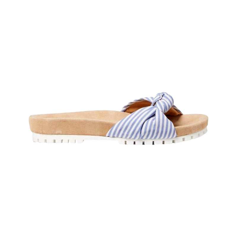 Jack Rogers Phoebe Knotted Comfort Slide White / Blue Stripe  124211SA08-468 Women's