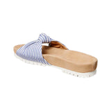 Jack Rogers Phoebe Knotted Comfort Slide White / Blue Stripe  124211SA08-468 Women's