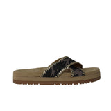 Jack Rogers Lexi Crisscross Comfort Cozy Sandal Camo / Platinum  132211SA07-310 Women's