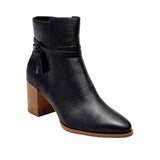 Jack Rogers Timber Tassel Bootie Leather Black  141231BT05-001 Women's