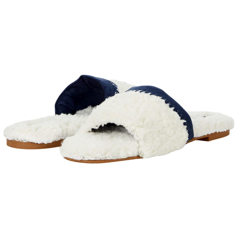 Jack Rogers Emily Slipper Ecru / Midnight  142211SL01-116 Women's
