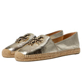 Tory Burch Eleanor Espadrille Spark Gold / Gold  144163-723 Women's