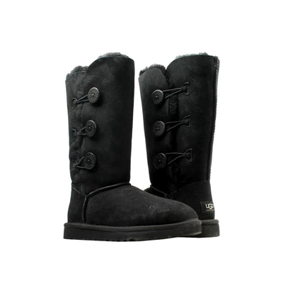 UGG Bailey Button Triplet Black  1962K-BLK Grade-School