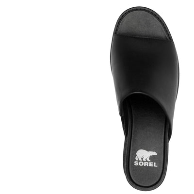 Sorel Joanie IV Slide Wedge Black/Sea Salt  2069791-010 Women's