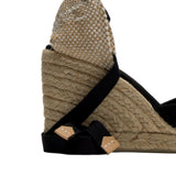 CASTANER Carina 80 Wedge EspadrilIe Black  20962-100 Women's