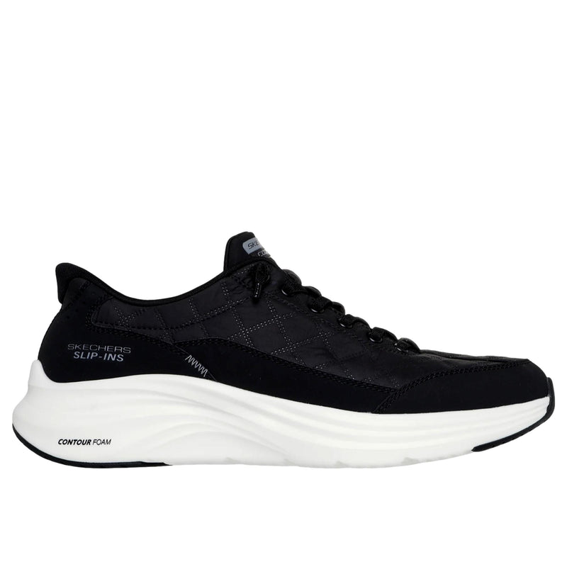 Skechers Contour Foam Cozy Fit Hands Free Slip-In Black / White  232619W-BKW Men's