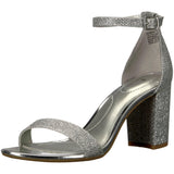 Bandolino Armory Heeled Sandal Silver  25024853-041 Women's