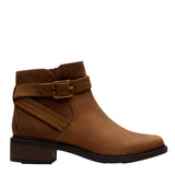 Clarks Maye Strap Ankle Boot Dark Tan  26168079 Women's
