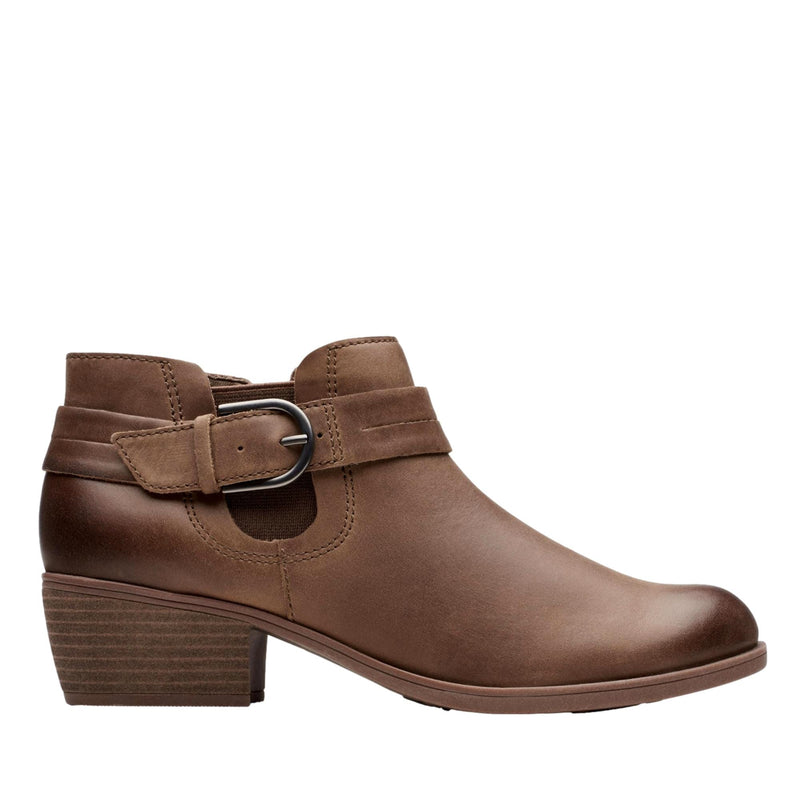 Clarks Charlten Rae Ankle Boot Mushroom Oily  26179574 Women's
