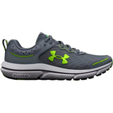 Under Armour BGS Assert 10 Gravel / Glacier Blue / Lime Surge  3026182-102 Grade-School