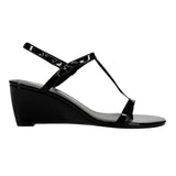 Vaneli Mohan Wedge Sandal Black Patent  312918-BLK Women's