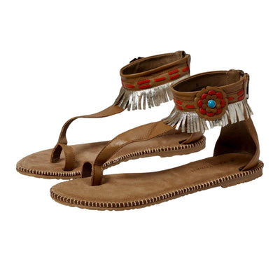 Manitobah Mukluks Wasaga Ankle Sandal Light Brown / Brun Leger  4061361 Women's