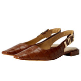Michael Kors Darrington Sling Flat Chestnut  40F4DTFP1E-219 Women's