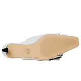 Michael Kors Darrington Kitten Mule Optical White  40R5DAMP3L Women's