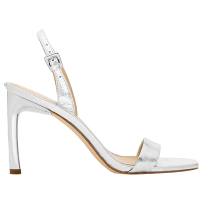Michael Kors Kasia Heeled Sandal Silver  40R5KAHS1M-040 Women's