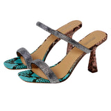 Michael Kors Clara Sandals Ocean Blue Multi  40S2CLHA5S-433 Women's