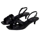 Michael Kors Alessia Kitten Sandals Black  40S5ASMS2L Women's