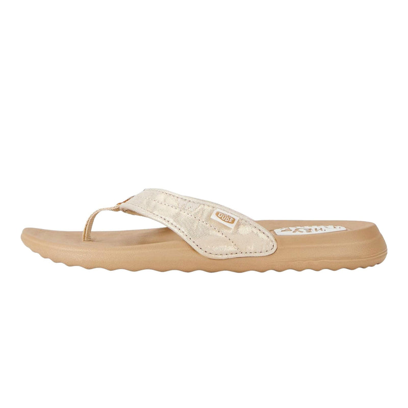 Hey Dude Christi Flip Classic Natural / Gold  41136-197 Pre-School