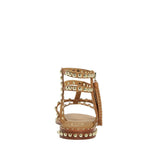 Ash Power Leather Gladiator Studded Flat Sandals New Cinnamon  421013-CIN Women's
