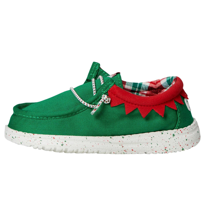 Hey Dude Wally Holiday Elf Green / Red  42147-3XX Toddler