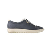 ECCO Soft 7 Sneaker Silver Metallic Suede  430003-05763 Women's