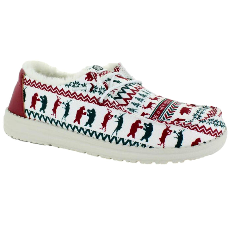 Hey Dude Wendy Holiday Cheers White / Red  43009-119 Women's