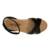 Naot Wand Black Velvet Nubuck / Glass Brown  5032-NLZ Women's