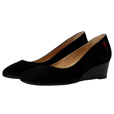 Marc Joseph New York Prospect Wedge Black Nubuck  51001-BNO Women's