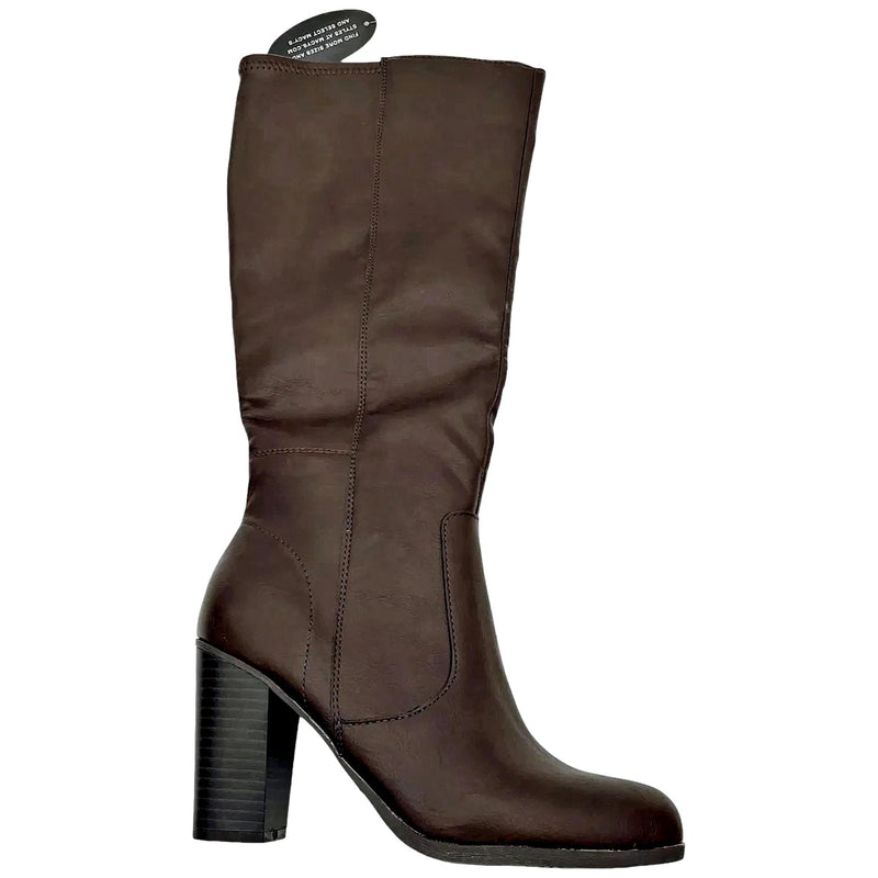 Style & Co. Addyy Extra Wide-Calf Dress Boots Chocolate  ADDYYPXWC Women's