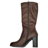 Style & Co. Addyy Extra Wide-Calf Dress Boots Chocolate  ADDYYPXWC Women's