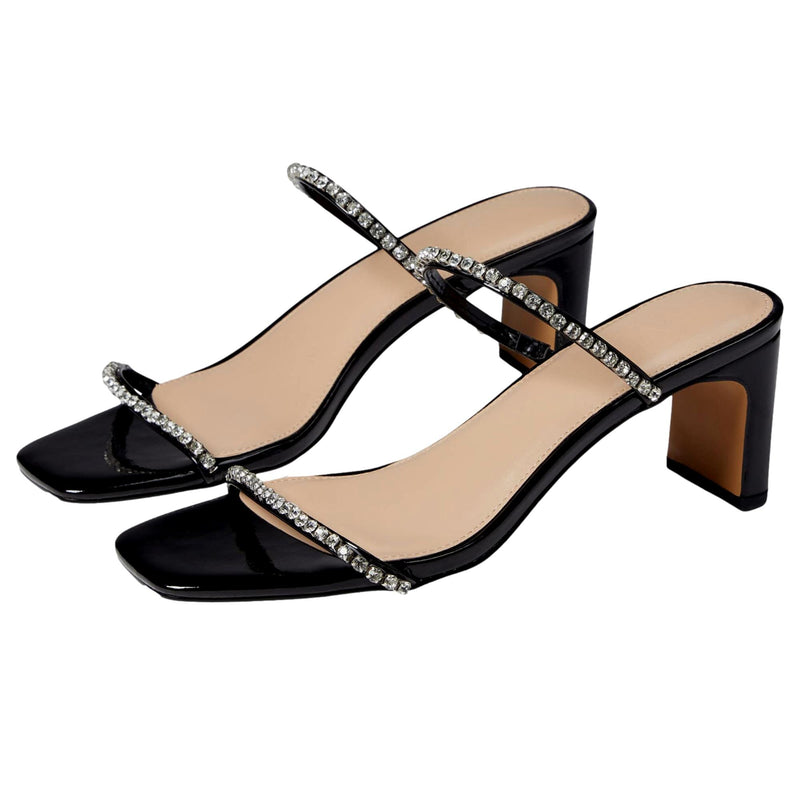 FARYL by FaryIrobin Alexandra Black Patent  ALEXANDRA-001 Women's