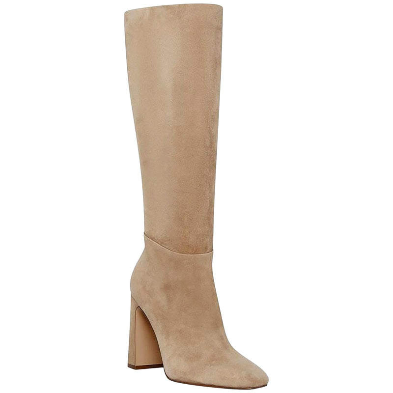 Steve Madden Ally Block-Heel Tall Sand Suede  ALLY07S1 Women's