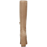 Steve Madden Ally Block-Heel Tall Sand Suede  ALLY07S1 Women's
