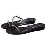 CL By Laundry Attuned Stone Flat Sandal Black / Vinyl  ATTUNEDSTONE-VYL-001 Women's