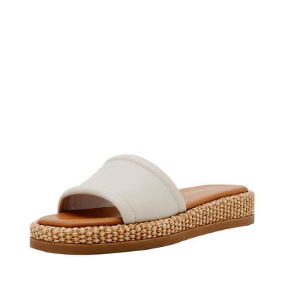 Steve Madden Boardwalk Bone Leather  BOAR02S1-BONE Women's
