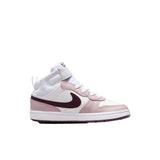 Nike Court Borough Mid 2 White / Burgundy Crush  CD7783-118 Pre-School